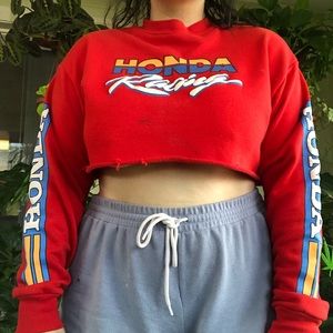 “Honda Racing” cropped long sleeve top😍